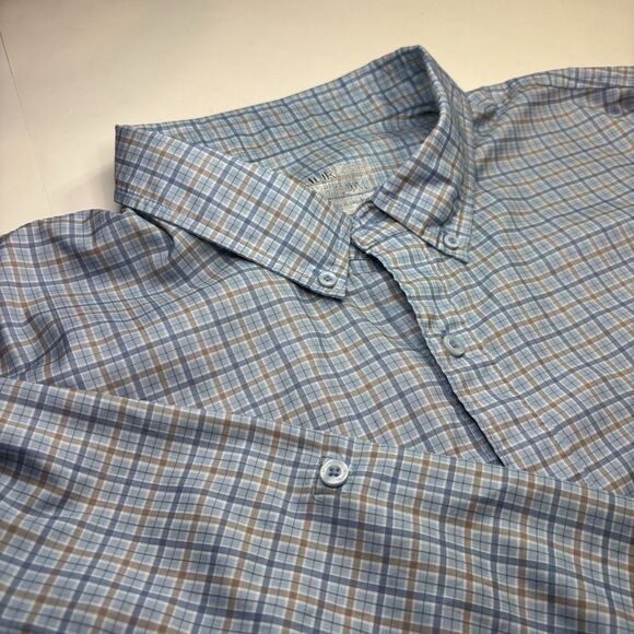 HUK Tide Point Performance Fishing Shirt  Long Sleeve Vented Blue Plaid Mens XXL - Picture 8 of 9